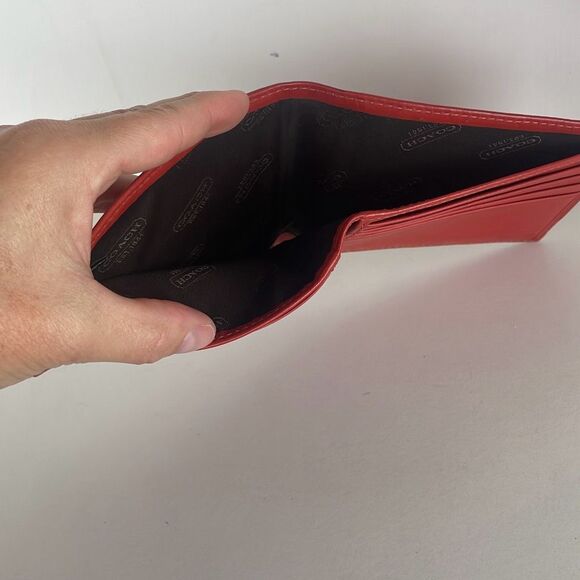 Coach Embossed Leather Wallet Persimmon F74064 - Picture 4 of 12